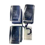 Crystal Figurines With Engraved Designs Missing Bo