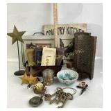 Art, Stars, ï¿½Metal Keys, Wall Candle Holders