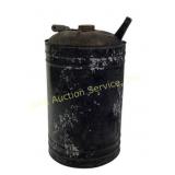 Black Metal Oil Canister