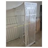 Metal Clothes Rack on Wheels with Plastic Cover