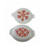 2 Pyrex Friendship Birds Replacement Lids