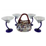 Martini Glasses & Hand-Blown Glass Purse