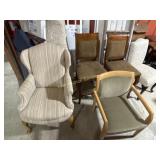 5 chairs, armchair, counter height