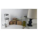 Pampered Chef Kitchen Items, Glass Canisters, Lamp