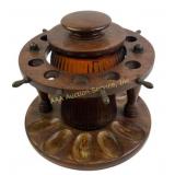 Dun-Rite Pipe Rack Humidor Amber Glass