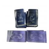 Crystal Paperweights With Etched Designs