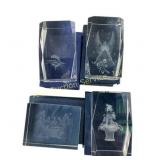 Crystal Blocks with Etched Designs