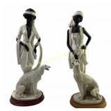 Art Deco Figurines With Dogs