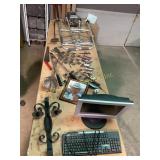 Brass Fireplace Shovel, Iron Candelabra, Guardian