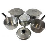 Wagner Ware Magnalite Saucepans, Pots, Assorted Li