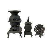 Cast Iron Potbelly Stoves & Coffee Grinder