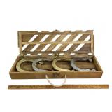 Metal Horseshoes in Wooden Case