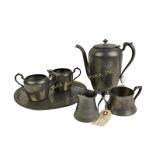 Old Colonial Pewter Tea Service Set; Wallace Pewte