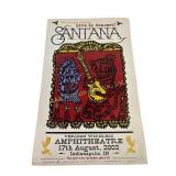 Santana Concert Poster Indy 2002 Approx. 20"x12"