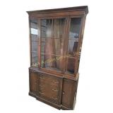 Wood Hutch With Glass Front with Center Door,