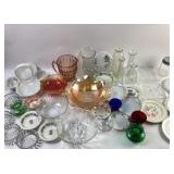 Glass Bowls, Plates, Uranium Glass Item
