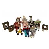 Porcelain Clown Dolls & Christmas Ornaments