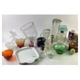 Glassware, Dishware, Wood Container
