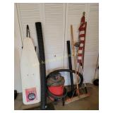 Craftsman Wet Dry Vac, Iron Board, Flag, Broom