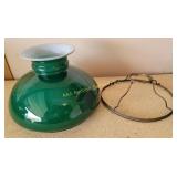 Green Glass Lampshade With Mount