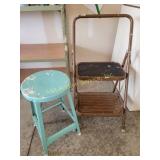 Metal Stool, Folding Step Ladder