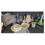 Ceramic Vases, Glassware, Plates, painting on slat