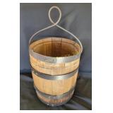 Wooden nail keg With Metal Bands