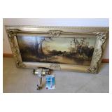Landscape print, With Ornate Frame