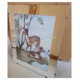 Mirror With Deer Artwork, 24 x 20