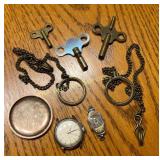 Pocket Watch Parts, Clocks, Jewelry Chains