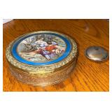 Metal Powder Box with Painted Lid