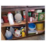 Metal Tins, Cleaning Supplies, Plastic Buckets