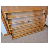Wooden Train Display Case with hinged plexiglass D