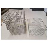 Metal Wire Storage Baskets, qty 4