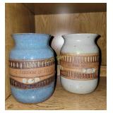 Ed Schrock Stoneware Vases, qty 2