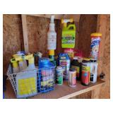 Pesticides, Herbicides, Cleaners, partial bottles
