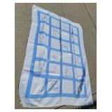 Blue White Patchwork Quilt, Nursery Rhyme Theme