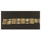 Mexico Silver Bracelet with Geometric Design