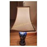 Blue Floral Ceramic Table Lamp