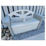 Outdoor Storage Bench 53 x 23 x 31, With Angel Sta