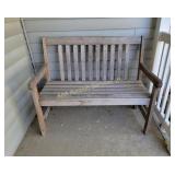 Wooden Outdoor Bench, 44 x 21 x 35