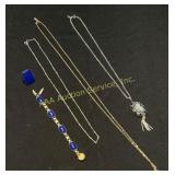 Gold, Silver Tone Necklaces and Bracelet