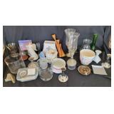 Glassware, Ceramics, Candleholders, Decorative Ite