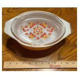 Pyrex Orange Bird Casserole Dish