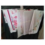 Floral Embroidered, Printed Table Linens