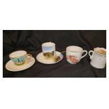 Porcelain Teacups, Saucers