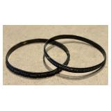 Sterling Silver Bangles with Engraved Design