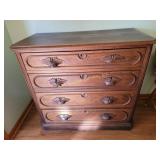 Wooden Cabinet with Leaf Carved Details and drop f