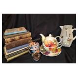 Books, IHR Teapot, Ceramic Pieces