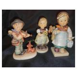 Goebel Hummel Figurines with Boy, Girls, Dog
